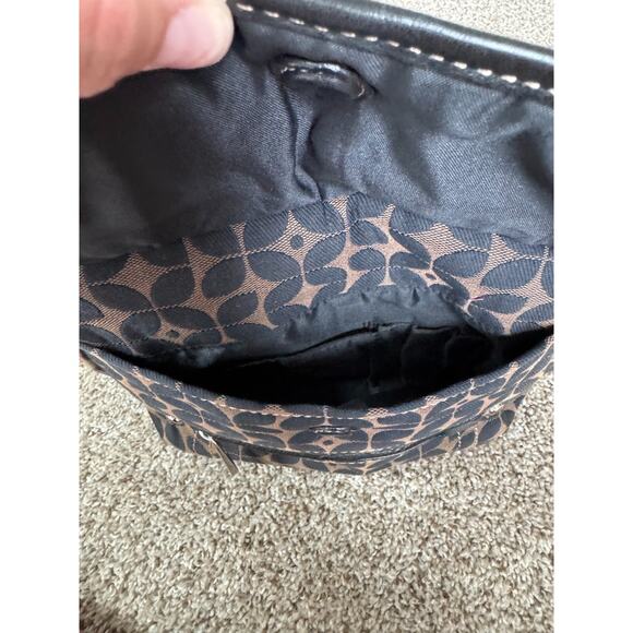 Fossil Marlow Crossbody shoulder bag messenger bag Canvas Leather Black Tan - Picture 6 of 14